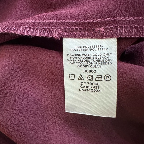 LOFT Sleeveless Turtleneck Top - Maroon/Burgundy - Size Small - Picture 9 of 12